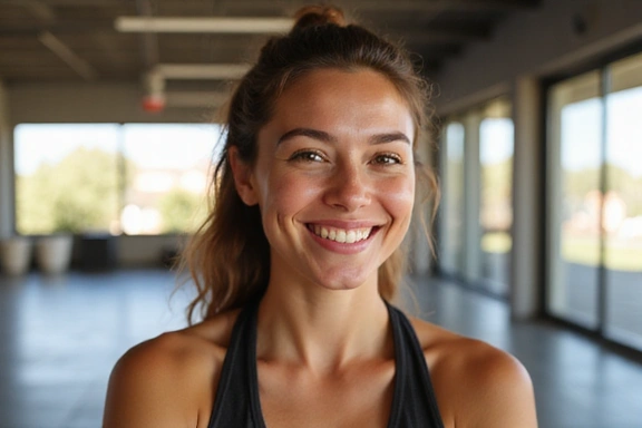 A person looking energetic after a workout, symbolizing natural energy boost