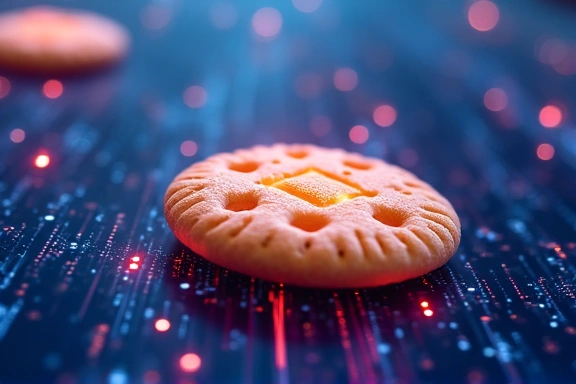 Digital cookies and data privacy illustration